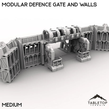 Tabletop Terrain Walls Medium Modular Defense Gate and Walls