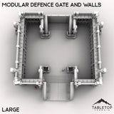 Tabletop Terrain Walls Modular Defense Gate and Walls