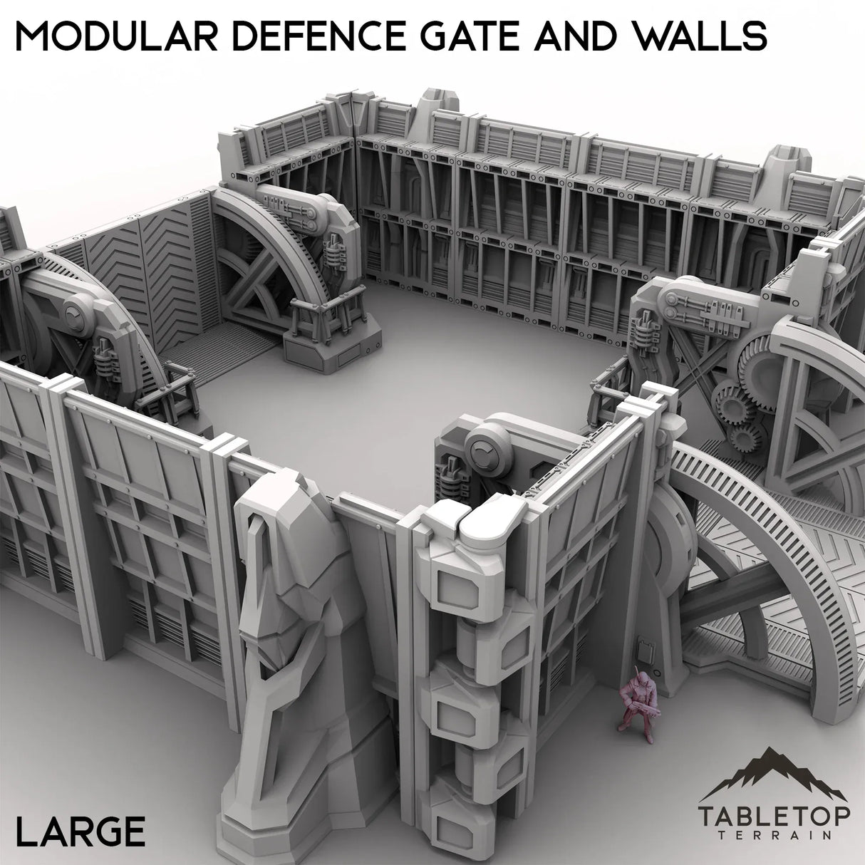 Tabletop Terrain Walls Modular Defense Gate and Walls