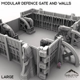 Tabletop Terrain Walls Modular Defense Gate and Walls