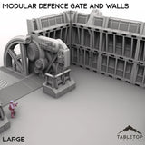 Tabletop Terrain Walls Modular Defense Gate and Walls