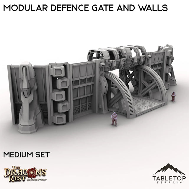 Tabletop Terrain Walls Modular Defense Gate and Walls