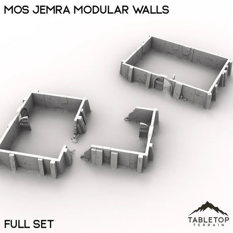 Tabletop Terrain Walls Mos Jemra Modular Walls