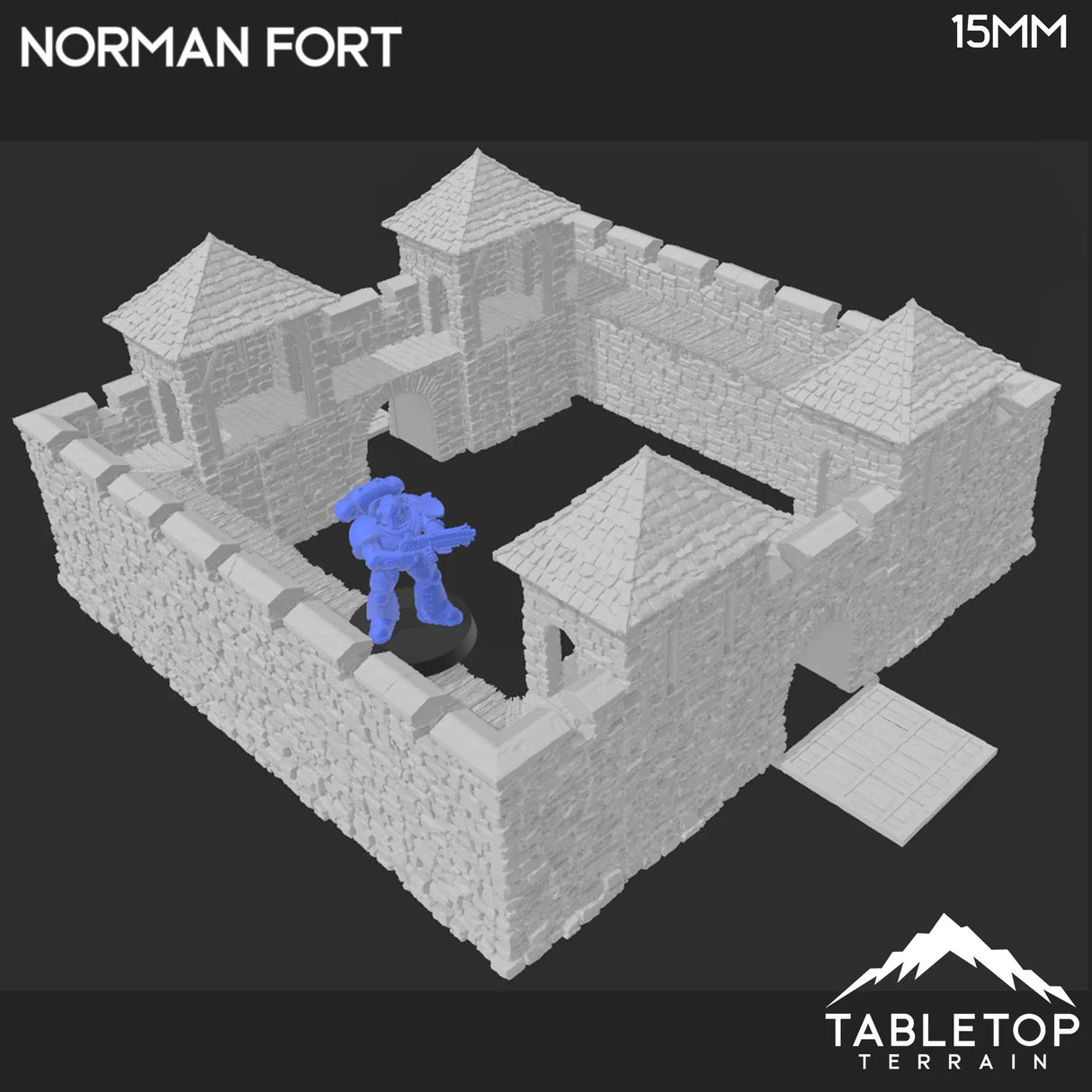 Tabletop Terrain Walls Norman Fort Walls /Ruined Fort Walls - Country & King- Fantasy Historical Walls