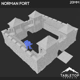 Tabletop Terrain Walls Norman Fort Walls /Ruined Fort Walls - Country & King- Fantasy Historical Walls