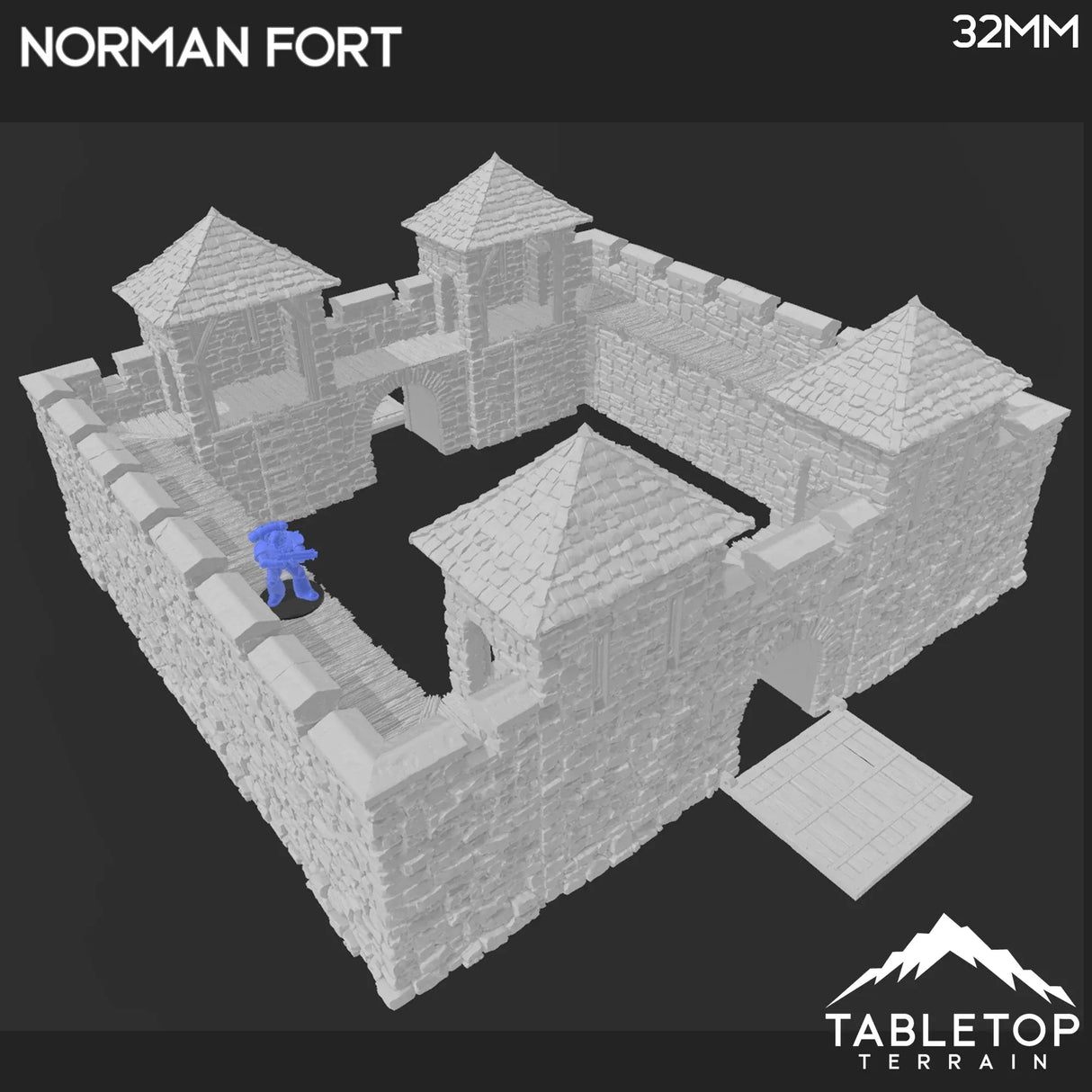 Tabletop Terrain Walls Norman Fort Walls /Ruined Fort Walls - Country & King- Fantasy Historical Walls
