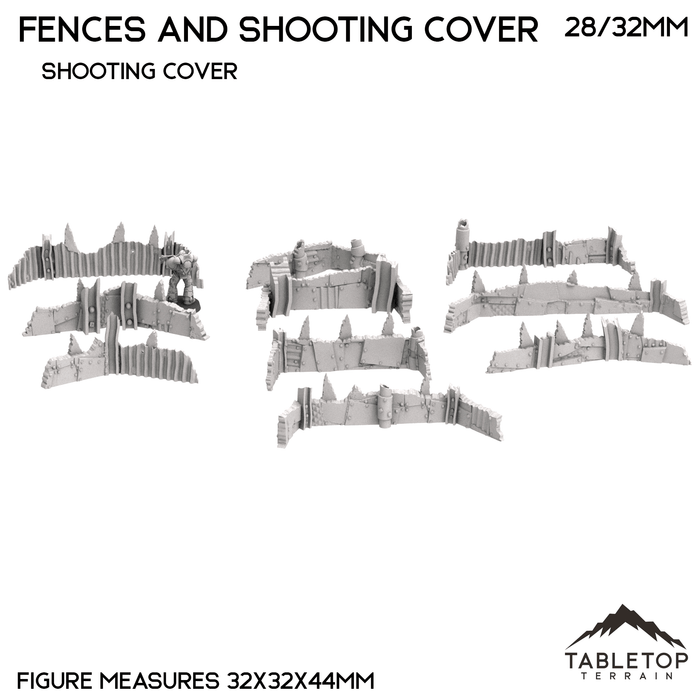 Tabletop Terrain Walls Ork Fences and Shooting Cover - Rivet City