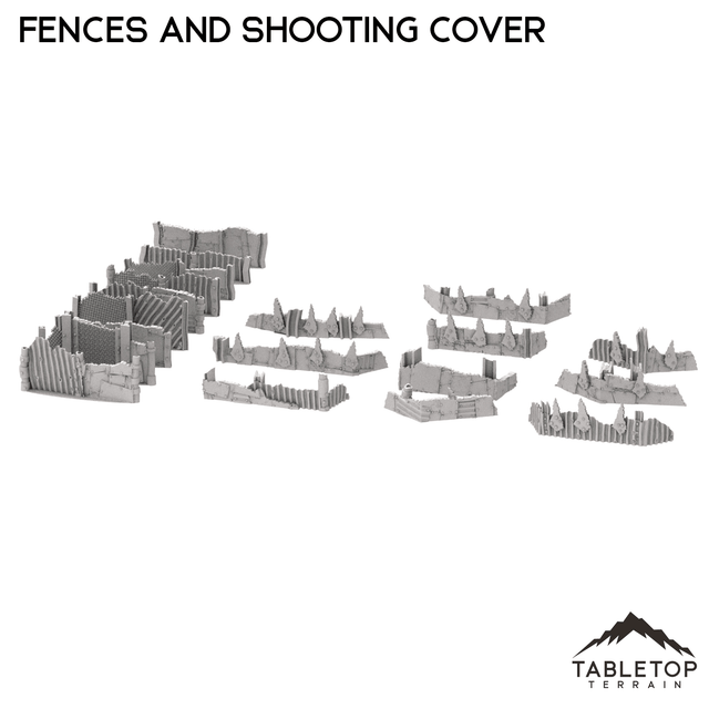 Tabletop Terrain Walls Ork Fences and Shooting Cover - Rivet City