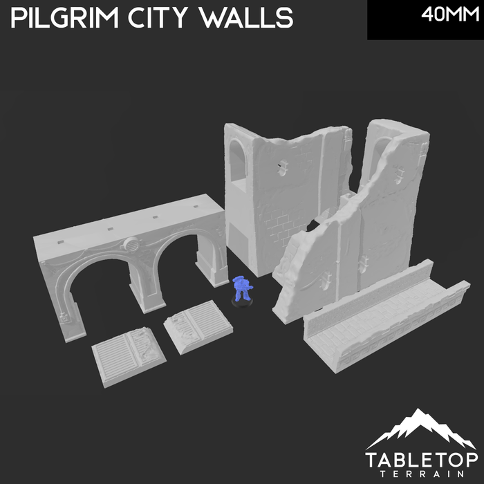 Tabletop Terrain Walls Pilgrim City Walls - Star Wars Legion Shatterpoint Wall Set