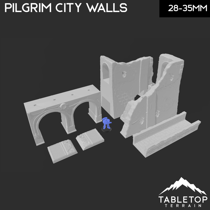Tabletop Terrain Walls Pilgrim City Walls - Star Wars Legion Shatterpoint Wall Set