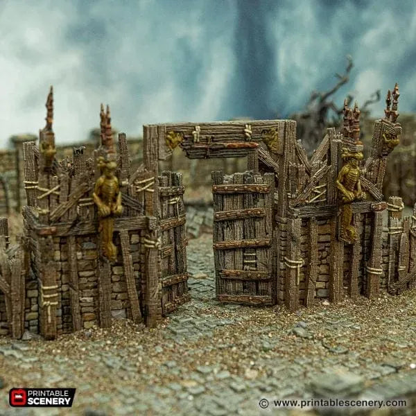 Tabletop Terrain Walls Ramshackle Gates