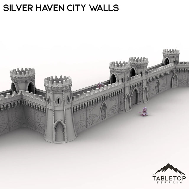 Tabletop Terrain Walls Silver Haven City Walls