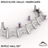 Tabletop Terrain Walls Simple Wall Set Space Elves Walls / Barricades