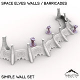 Tabletop Terrain Walls Simple Wall Set Space Elves Walls / Barricades