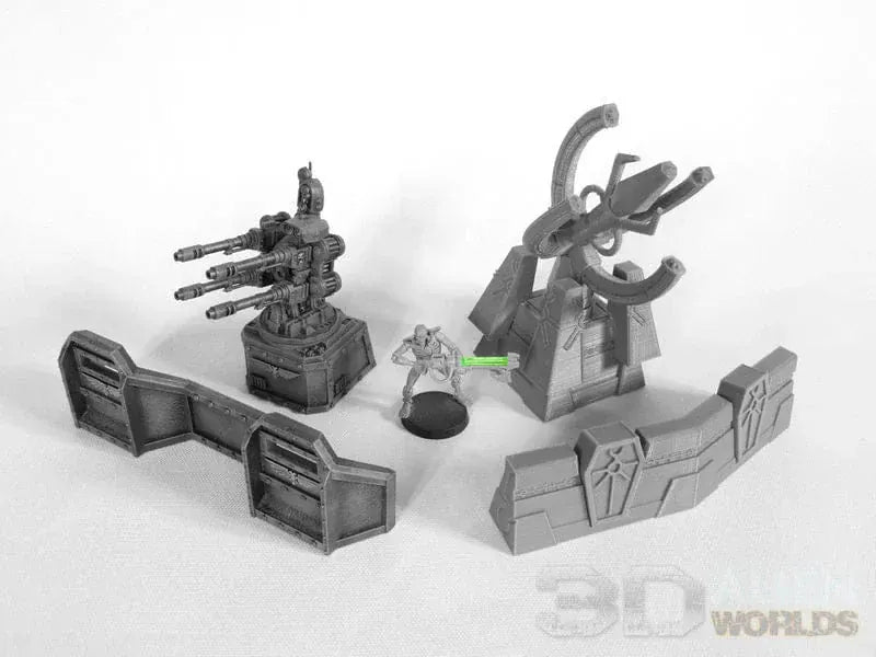 Tabletop Terrain Walls Slumbering Machines Defence Wall