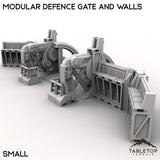 Tabletop Terrain Walls Small Modular Defense Gate and Walls