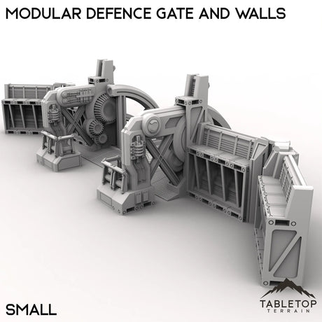 Tabletop Terrain Walls Small Modular Defense Gate and Walls