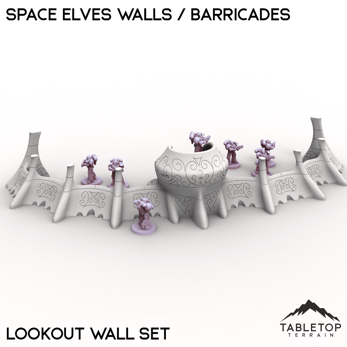 Tabletop Terrain Walls Space Elves Walls / Barricades