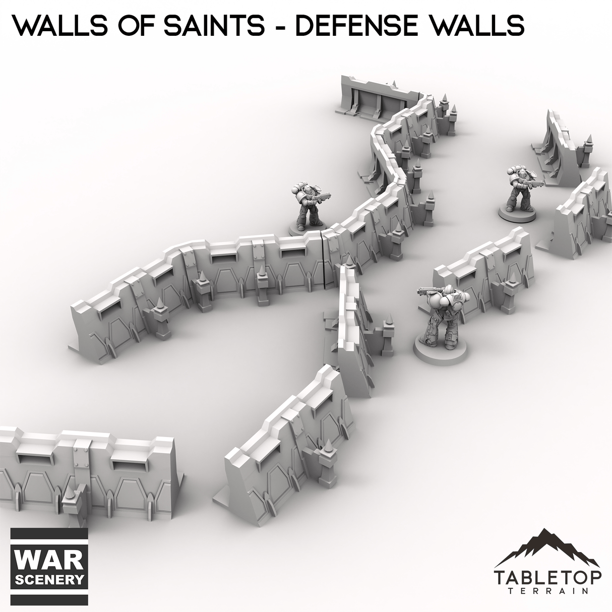 Tabletop Terrain Walls Wall of Saints Defense Walls