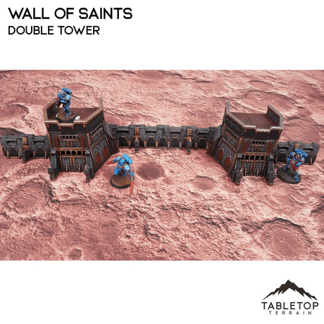 Tabletop Terrain Walls Wall of Saints Double Tower