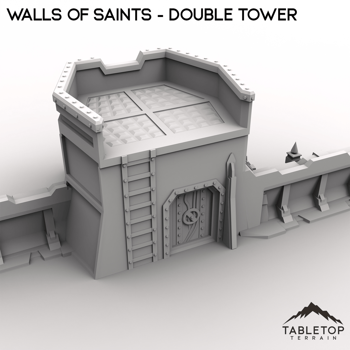 Tabletop Terrain Walls Wall of Saints Double Tower