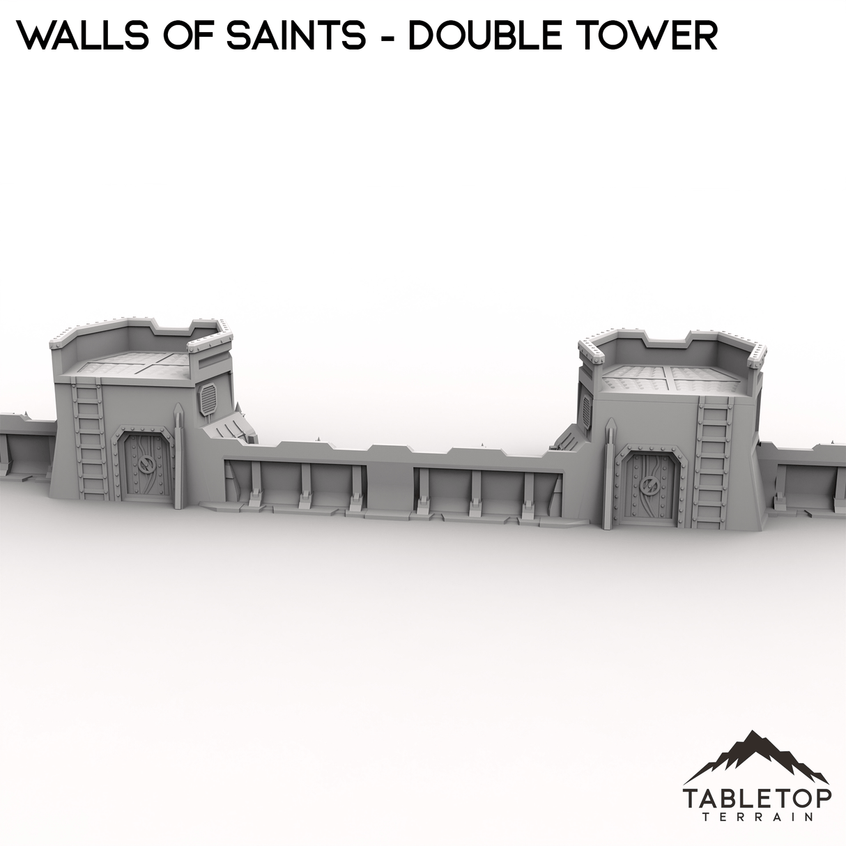 Tabletop Terrain Walls Wall of Saints Double Tower