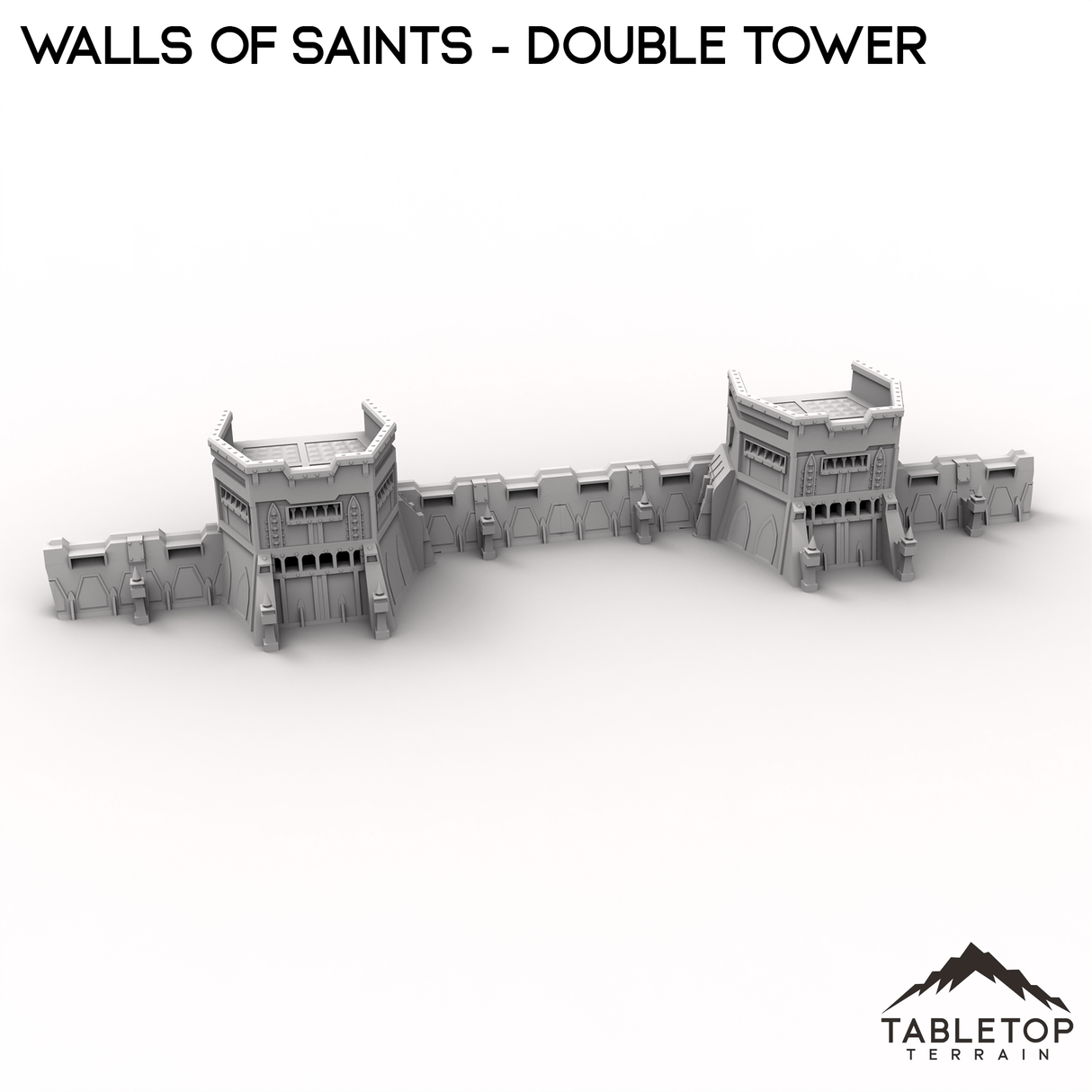 Tabletop Terrain Walls Wall of Saints Double Tower