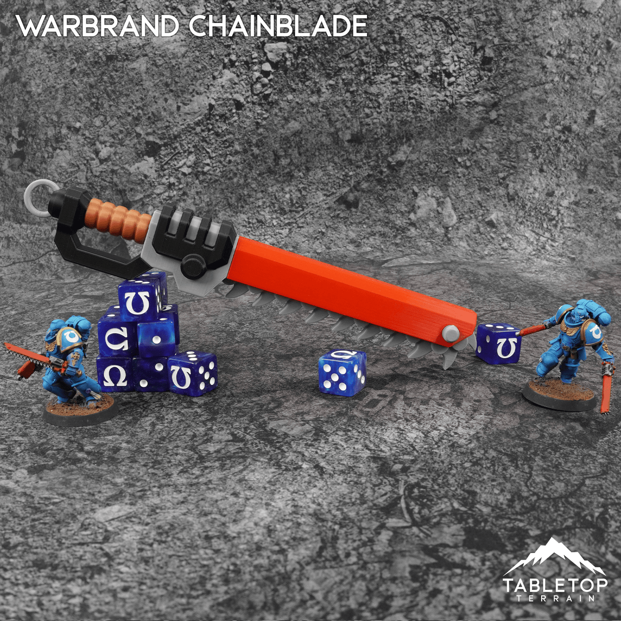 Tabletop Terrain Warbrand Chainblade Grimdark Armory - Mini Weapon Props
