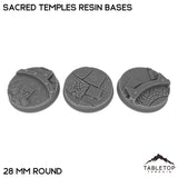 Tabletop Terrain Bases 28 mm / Single Sacred Temples Resin Bases