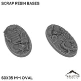 Tabletop Terrain Bases 60×35 mm oval / Single Scrap Resin Bases