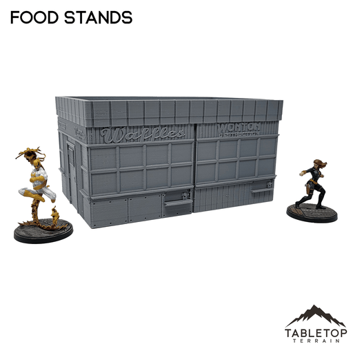 Tabletop Terrain Accessory Food Stands Miniature Travel Case - Marvel Crisis Protocol Organizer