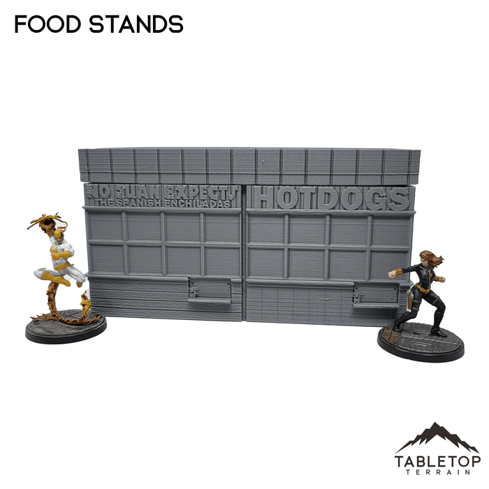 Tabletop Terrain Accessory Food Stands Miniature Travel Case - Marvel Crisis Protocol Organizer Tabletop Terrain