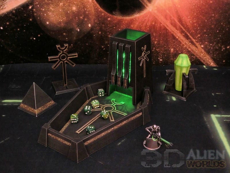 Tabletop Terrain Accessory Necron Dice Tower - 40k Necron Accessory