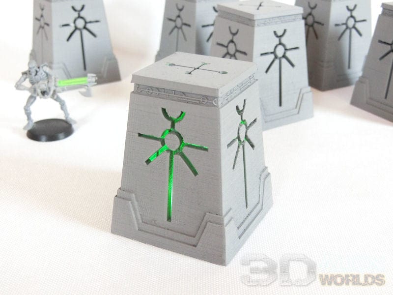 Tabletop Terrain Accessory Necron Objective Markers - 40k Necron Accessory