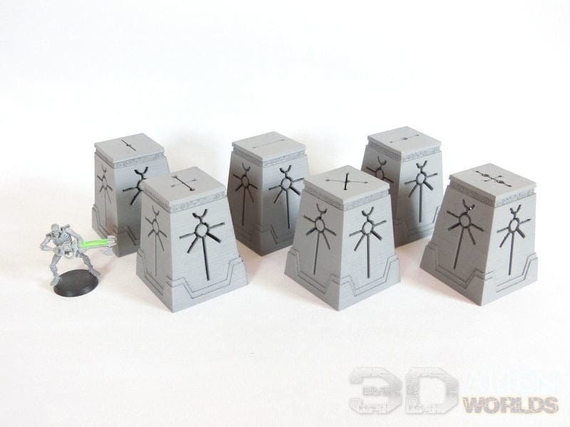 Tabletop Terrain Accessory Necron Objective Markers - 40k Necron Accessory