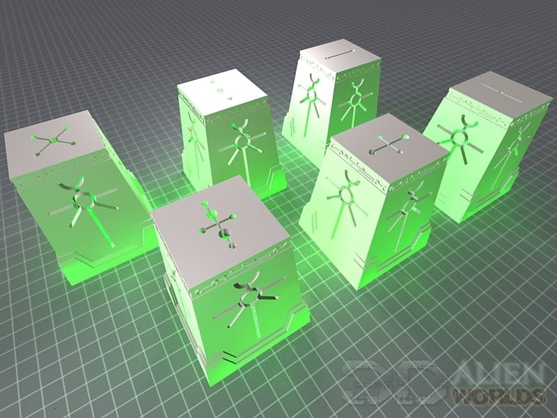 Tabletop Terrain Accessory Necron Objective Markers - 40k Necron Accessory