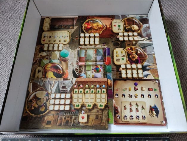 Tabletop Terrain Board Game Insert Alchemists + King's Golem Expansion Board Game Insert / Organizer