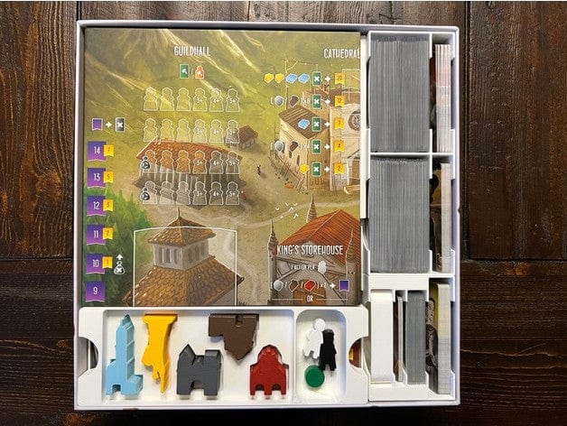 Tabletop Terrain Board Game Insert Architects of the West Kingdom Collector's Box Board Game Insert / Organizer