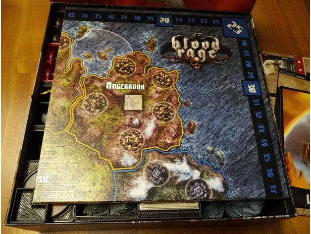 Tabletop Terrain Board Game Insert Blood Rage with all Expansions Board Game Insert / Organizer Tabletop Terrain