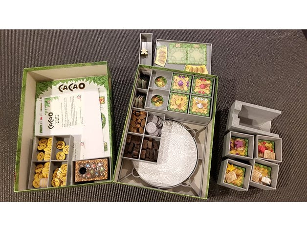 Tabletop Terrain Board Game Insert Cacao + Expansions Board Game Insert / Organizer