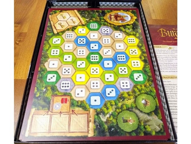 Tabletop Terrain Board Game Insert Castles of Burgundy Anniversary Board Game Insert / Organizer