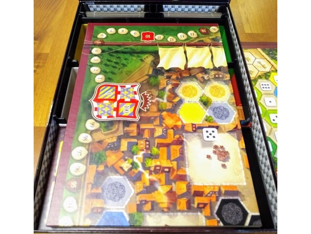 Tabletop Terrain Board Game Insert Castles of Burgundy Anniversary Board Game Insert / Organizer