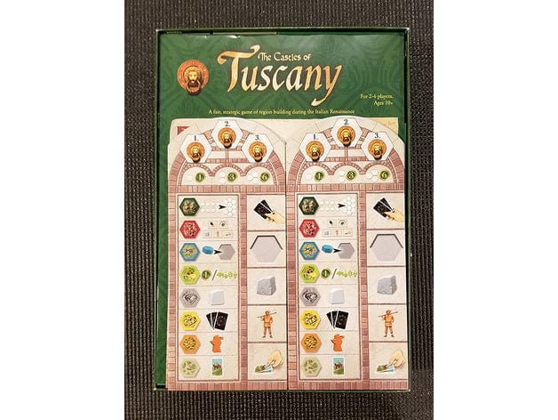 Tabletop Terrain Board Game Insert Castles of Tuscany Board Game Insert / Organizer
