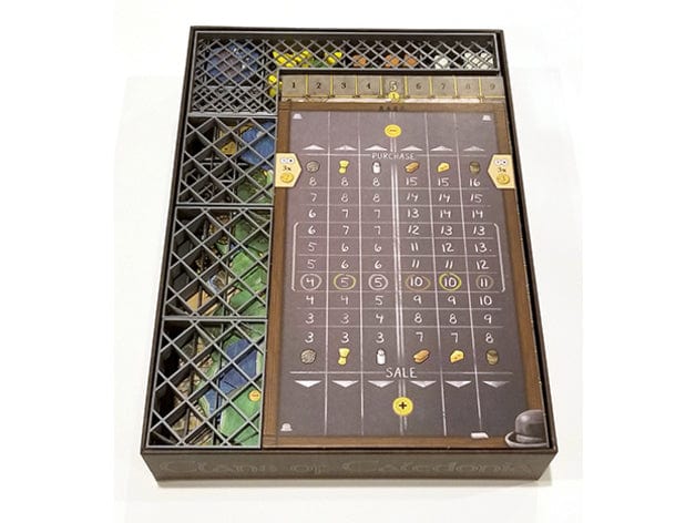 Tabletop Terrain Board Game Insert Clans of Caledonia Board Game Insert / Organizer