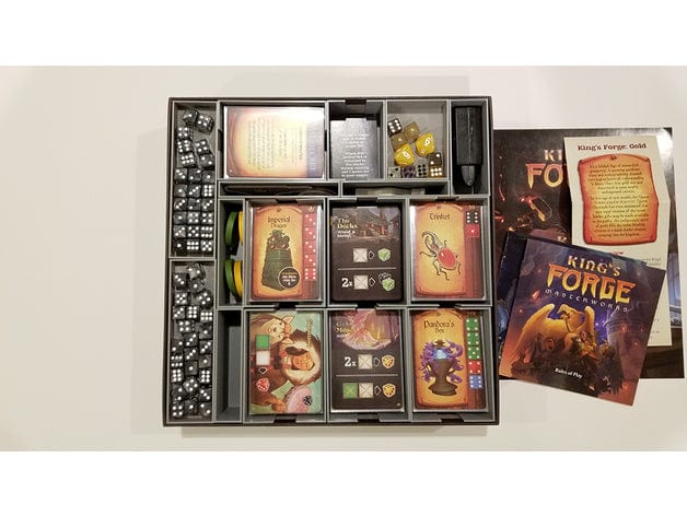 Tabletop Terrain Board Game Insert Insert / Organizer compatible with King's Forge + Expansions Board Game Tabletop Terrain
