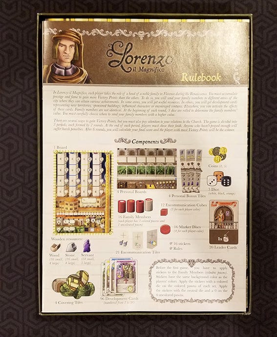 Tabletop Terrain Board Game Insert Lorenzo il Magnifico Board Game Insert / Organizer