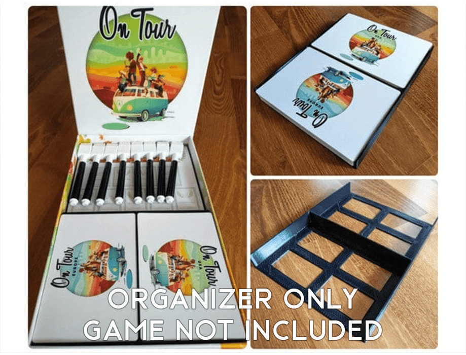 Tabletop Terrain Board Game Insert On Tour with European Expansion Board Game Insert / Organizer