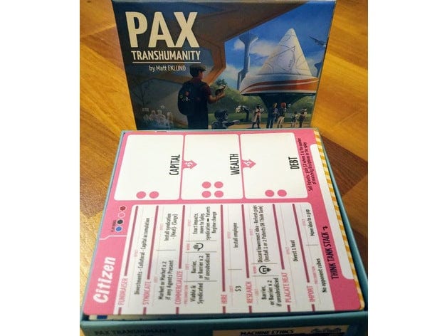 Tabletop Terrain Board Game Insert Pax Transhumanity Board Game Insert / Organizer