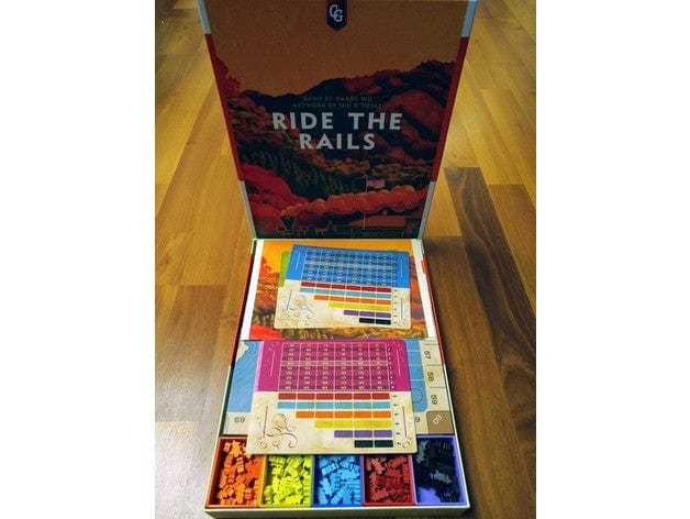 Tabletop Terrain Board Game Insert Ride The Rails with Expansion Board Game Insert / Organizer