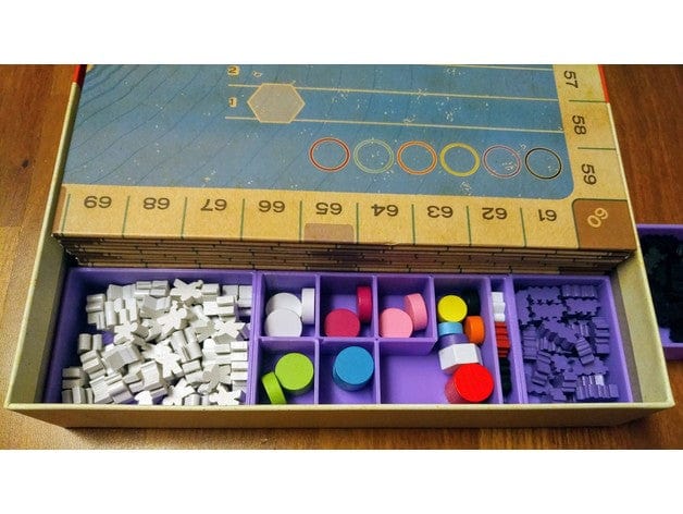 Tabletop Terrain Board Game Insert Ride The Rails with Expansion Board Game Insert / Organizer